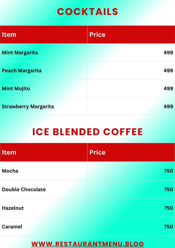 Deejos Menu