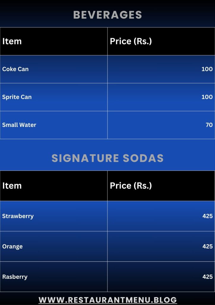 Lord's Menu