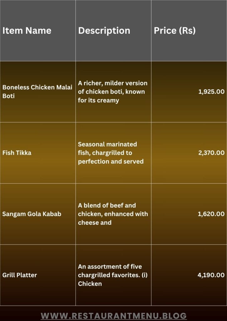 Salt'n Pepper Menu