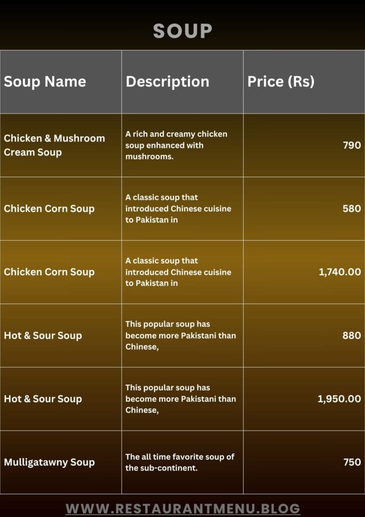 Salt'n Pepper Menu