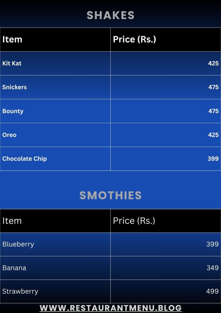 Lord's Menu