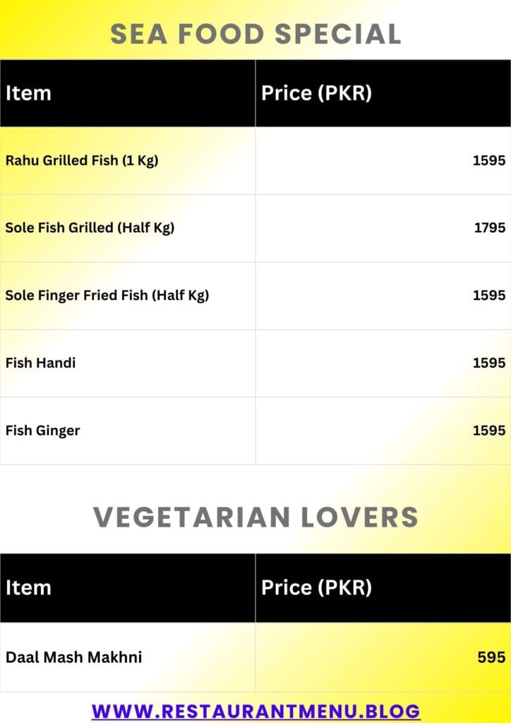 Baba Tikkah Menu