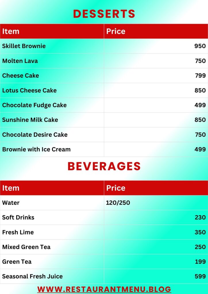 Deejos Menu