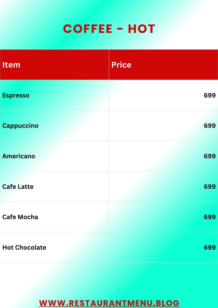 Deejos Menu