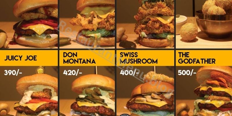 Godfather Burgers Menu