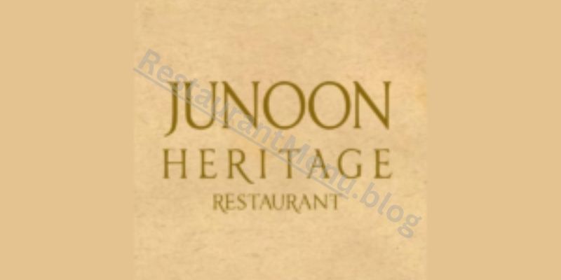 Junooon Heritage Menu