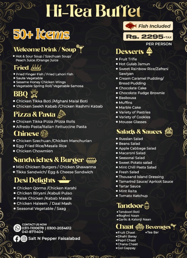 Salt'n Pepper Menu