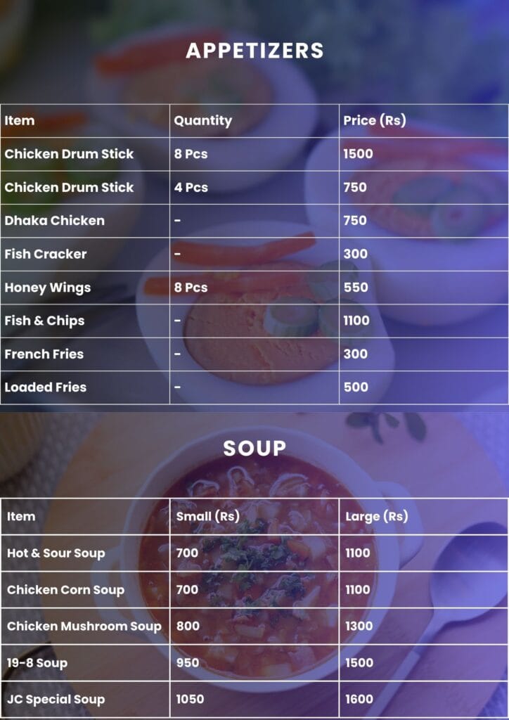 Jalandhari Chatkhara Menu