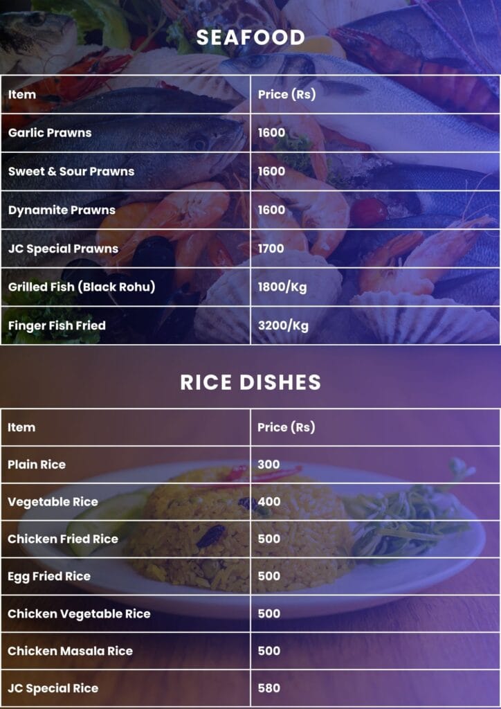 Jalandhari Chatkhara Menu
