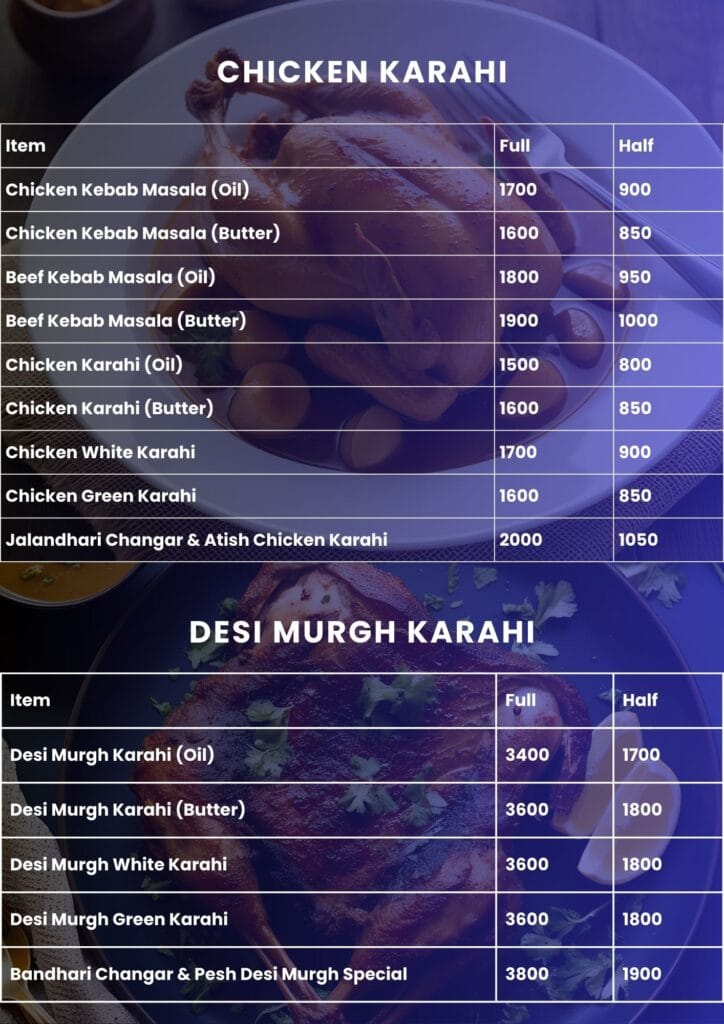 Jalandhari Chatkhara Menu
