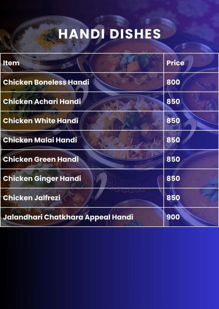 Jalandhari Chatkhara Menu