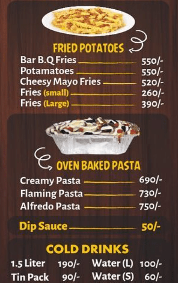 Pizza Online Menu