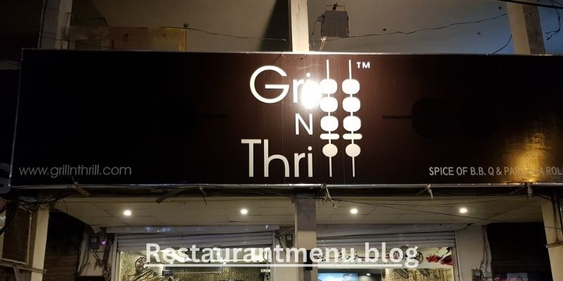 Grill n Thrill Restaurant Menu