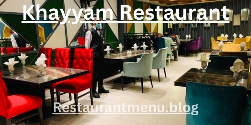 Khayyam Restaurant Menu - Susan Road