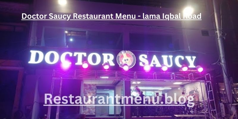 Doctor Saucy Restaurant Menu - lama Iqbal Road