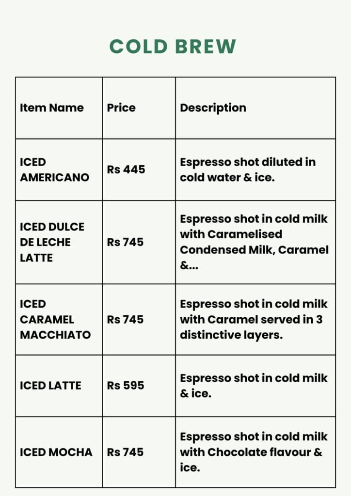 Kurtos Menu