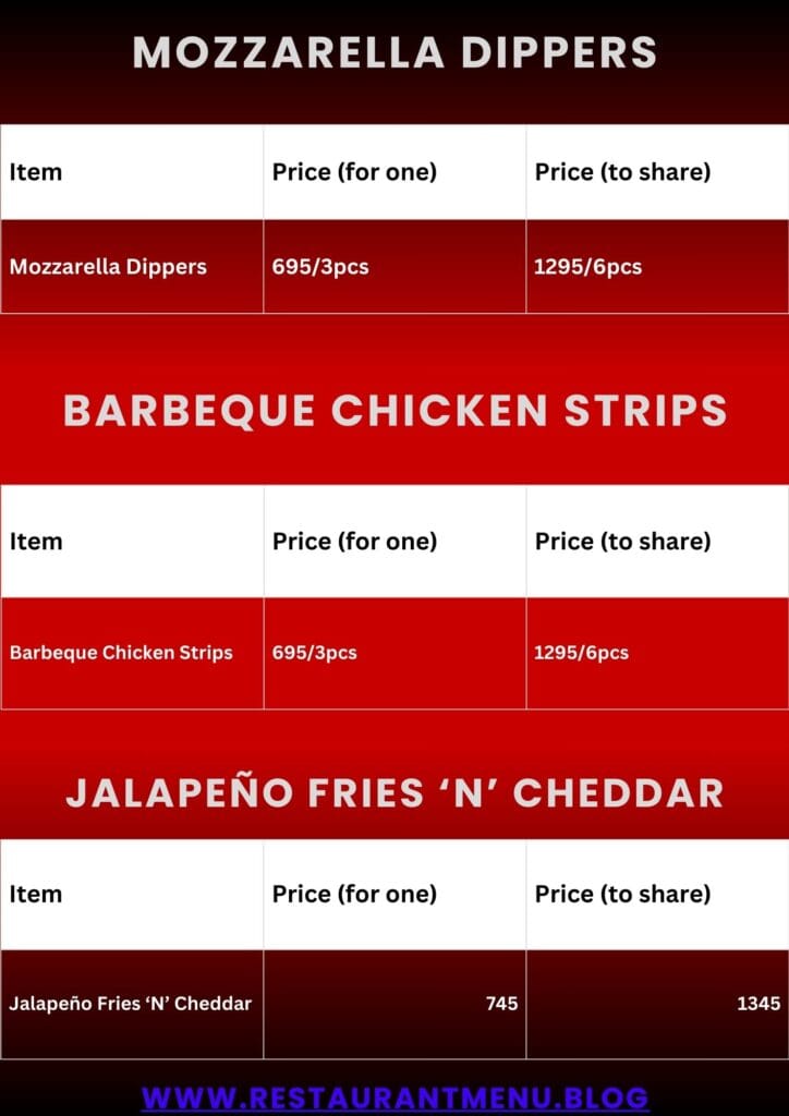 Big Moe's Menu