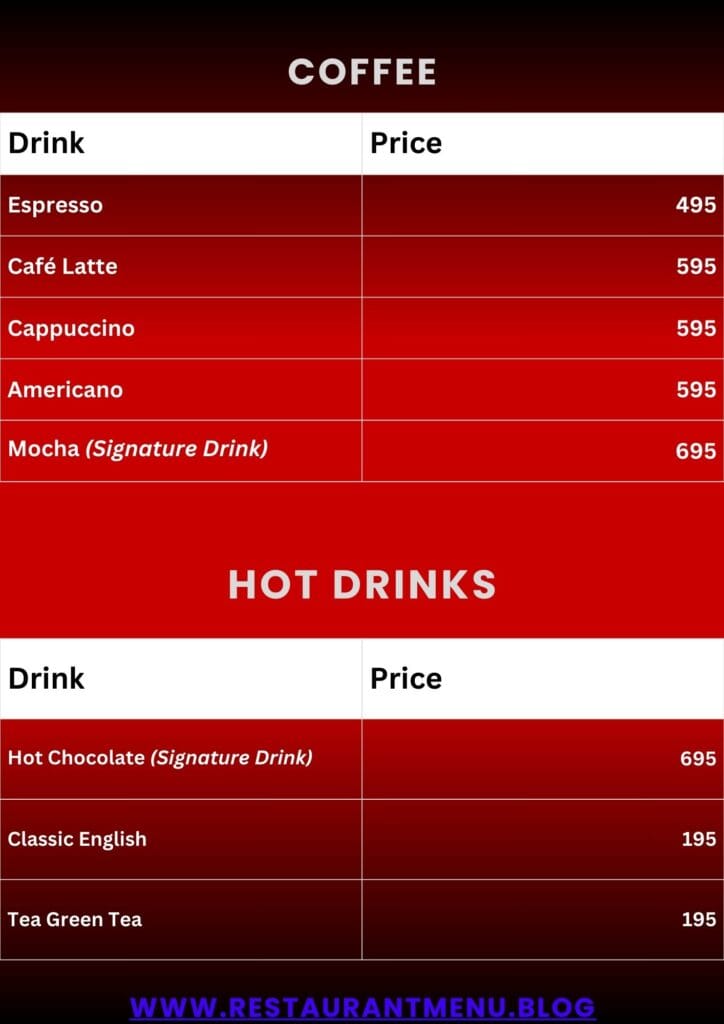 Big Moe's Menu