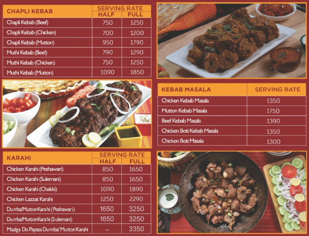 Maalga Afghan Menu