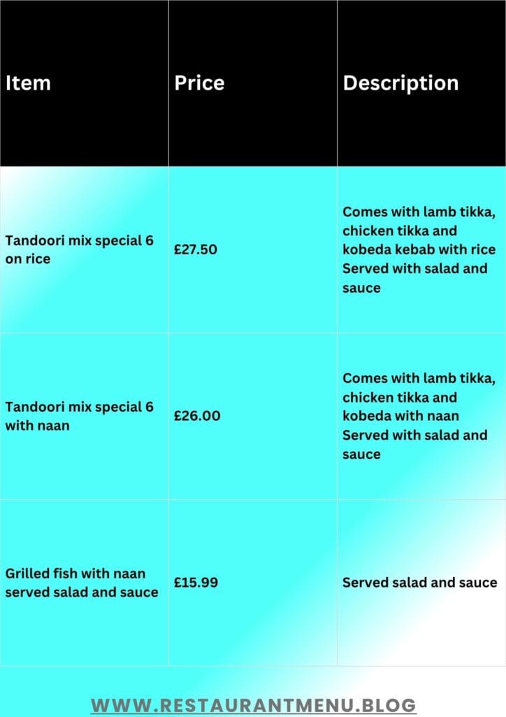 Al Safa Takeaway Menu