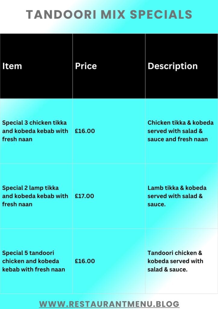 Al Safa Takeaway Menu