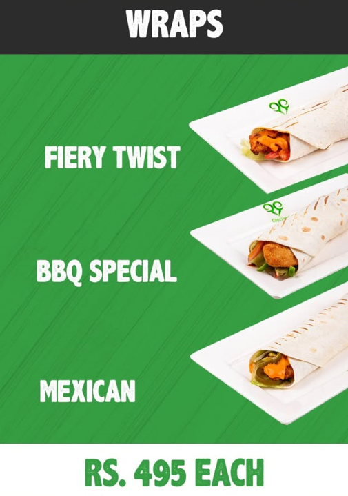 Caprinos Pizza Menu