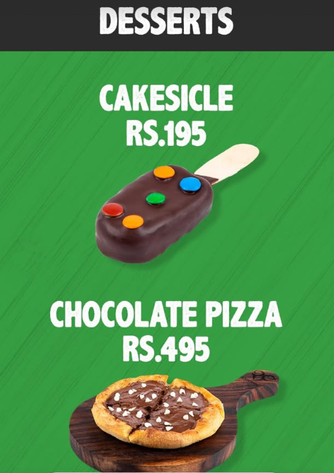 Caprinos Pizza Menu