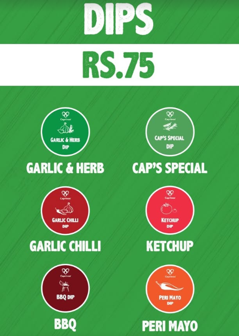 Caprinos Pizza Menu