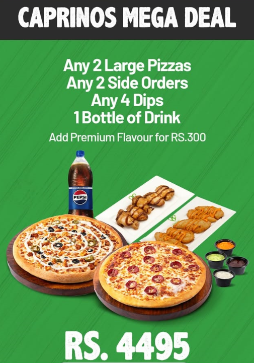 Caprinos Pizza Menu