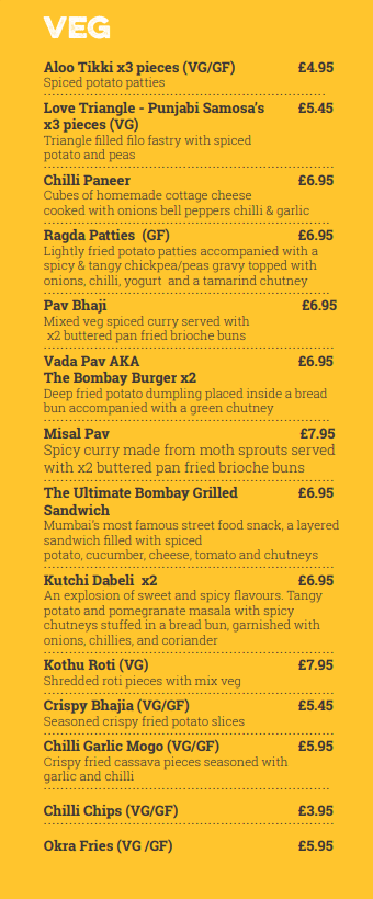 Chit 'N' Chaat Rusholme Menu