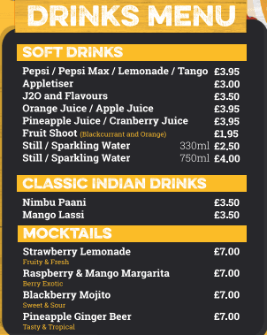 Chit 'N' Chaat Rusholme Menu