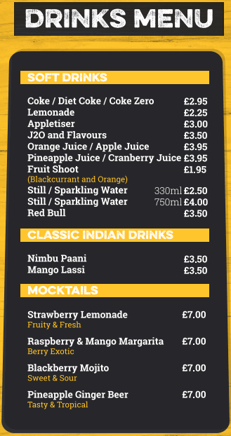 Chit 'N' Chaat Rusholme Menu