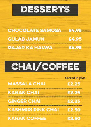 Chit 'N' Chaat Rusholme Menu