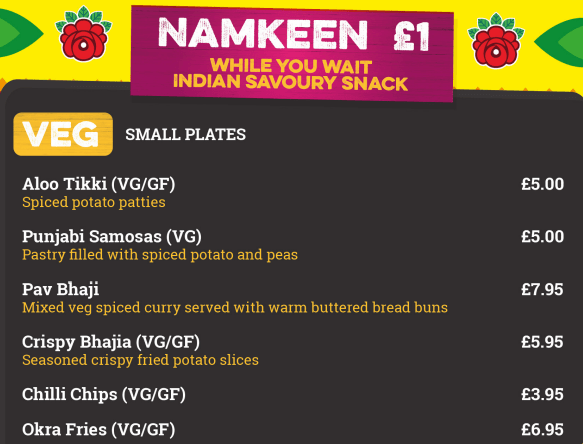 Chit 'N' Chaat Rusholme Menu