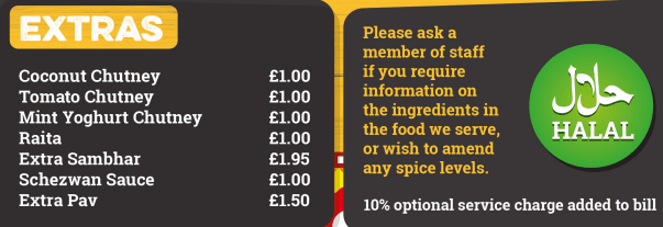 Chit 'N' Chaat Rusholme Menu