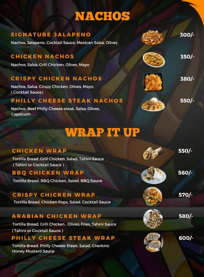 Manjaros Cafe Menu