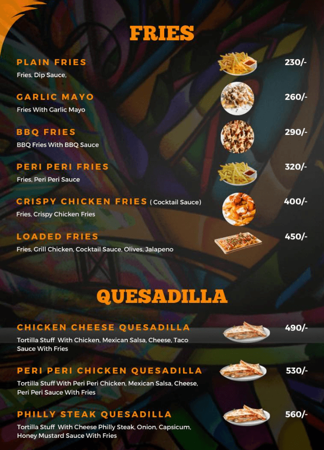 Manjaros Cafe Menu