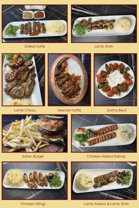 Sultanahmet Grill Menu